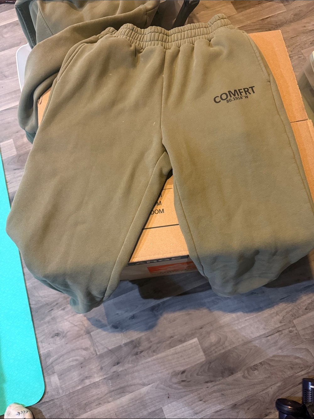 COMFRT Olive Green Hoodie - Women’s Comfort Sweatshirt - Picture 3 of 6